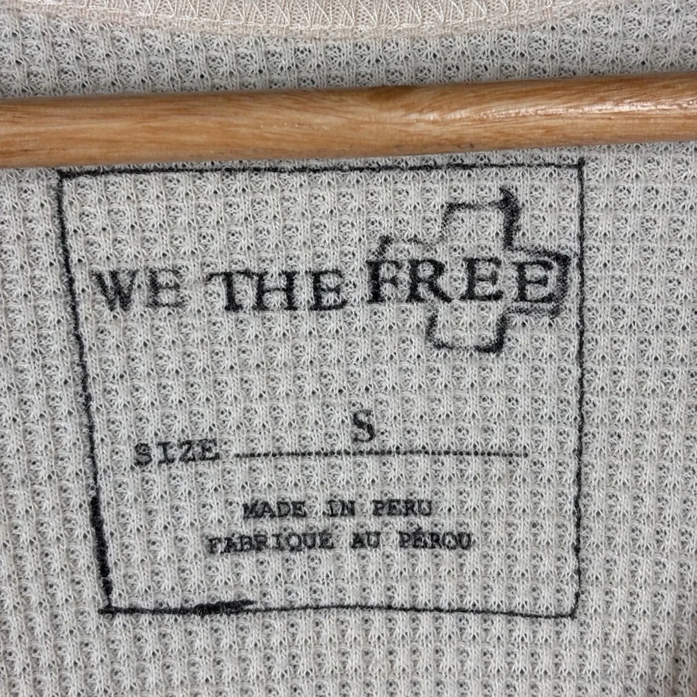 We The Free by Free People Printed Oversized Thermal Long Sleeve Top – Sz S